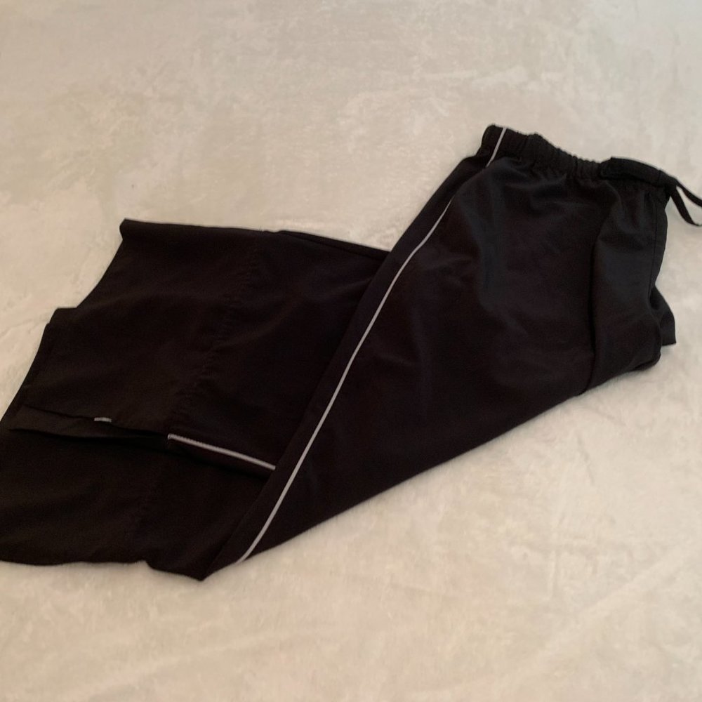 Reebok Black Wide Split Leg Athletic Capri Pants Size XL